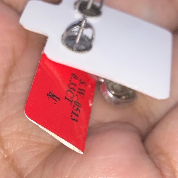 Real Diamond Dangling Earrings w/ appraisal doc - Picture 3 of 5